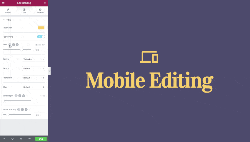 Elementor permet de créer des visuels adaptable à tous les écrans